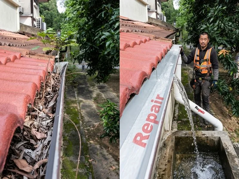 Clogged & Leaking Gutters project 2