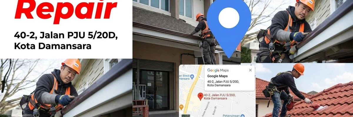 Map showing RoofRepair.my office location in Kota Damansara, Petaling Jaya